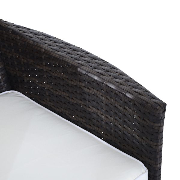 Rattan Chair Furniture Set W/ Middle Tea Table-Brown - Image 8
