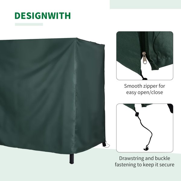 164cm Height Oxford Polyester Waterproof Swing Chair Cover Green - Image 6