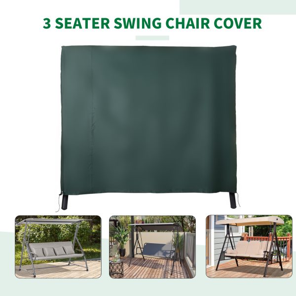 164cm Height Oxford Polyester Waterproof Swing Chair Cover Green - Image 4