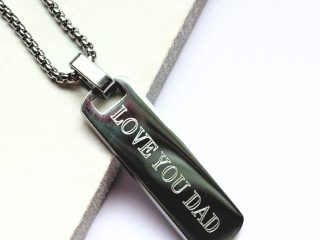 Personalised Men's Long Bar Medium Chain Necklace