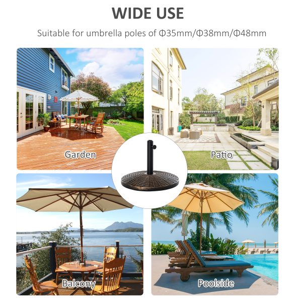 Patio Weighted Umbrella Base Parasol Holder Outdoor Stand 25kg - Image 6