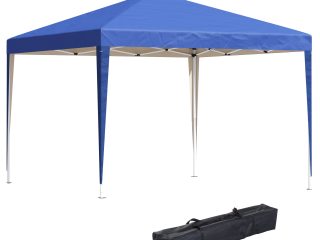 3 x 3m Garden Pop Up Gazebo Marquee Party Tent Wedding Canopy Blue