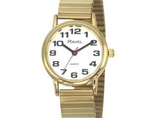 Ravel Ladies Gilt Expander Strap Watch R0208.01.2s