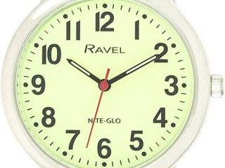 Ravel Mens Glow in The Dark Luminous Dial Watch - Stainless Steel Expander Bracelet R.GLEX.01