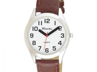 Ravel Mens Classic Strap Watch Brown/Silver Watch R0125.05.1