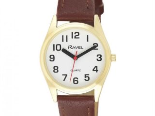 Ravel Womens Classic Strap Brown/Gold Watch R0125.45.2
