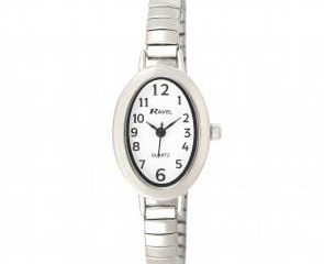 Ravel Ladies White Dial Silver Expander Bracelet Watch  R0202.02.2