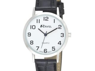 Ravel Mens Classic Strap Black/Silver Watch R0102.02.1A