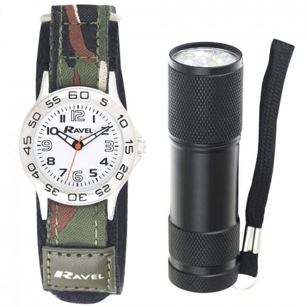 R4403 RAVEL CAMO KIDS WATCH & TORCH SET - Image 2