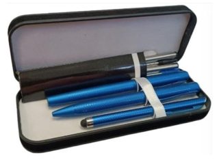 DSL Instyle 7pc Pen & Refills Anodized Aluminium Pen Set Box 2799