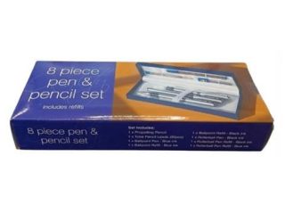 DSL 8pc Pen & Pencil Set Box (Includes Refills)