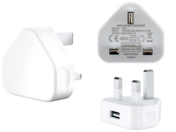 Advanced Accessories USB Mains Charger 1amp White - Image 2