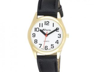 Ravel Womens Classic Strap Black/Gold Watch R0125.02.2