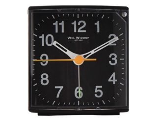 Wm. Widdop Alarm Clock Light, Snooze, Silent Sweep - Black