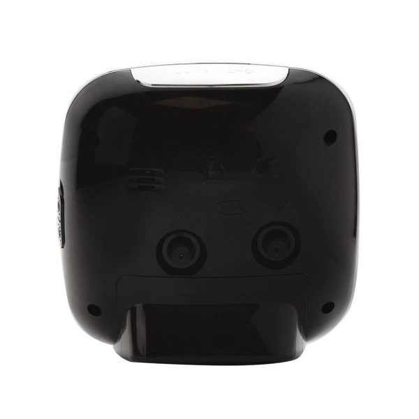 Wm Widdop Square Alarm Clock - Sweep/Light/Snooze - Black - Image 3