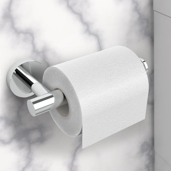VINSANI 2pk TOILET ROLL DISPENSER POLISH SILVER 1010081 - Image 3