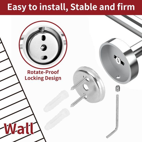 VINSANI 2pk TOILET ROLL DISPENSER POLISH SILVER 1010081 - Image 5