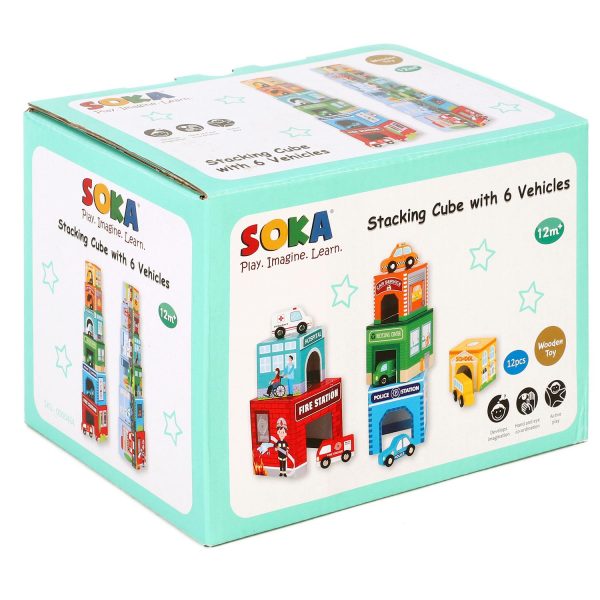 SOKA Stacking Cube with 6 Vehicles 0000464 - Image 4