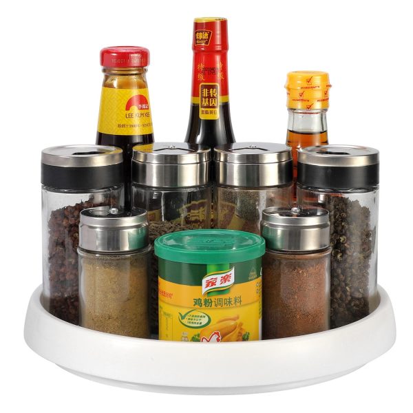 2 Pack Round Turntable Organizer Multifunctional Non-Slip Spice Rack (Medium) - Image 5