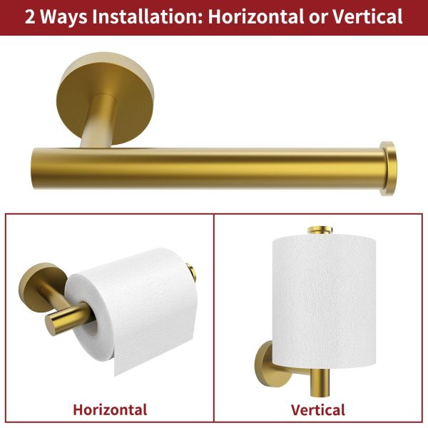 VINSANI 1pk TOILET ROLL DISPENSER GOLDEN 1010076 - Image 6