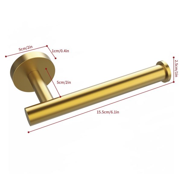VINSANI 1pk TOILET ROLL DISPENSER GOLDEN 1010076 - Image 3