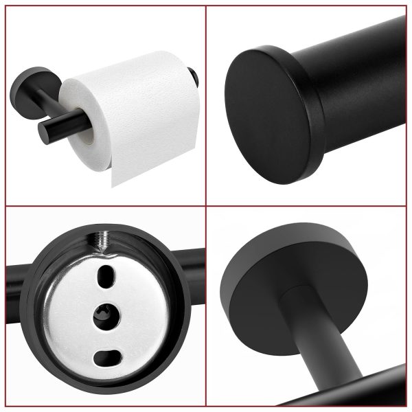 VINSANI 1pk TOILET ROLL DISPENSER BLACK 1010074 - Image 6