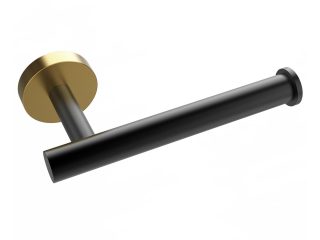 VINSANI 2pk TOILET ROLL DISPENSER BLACK & GOLDEN 1010079