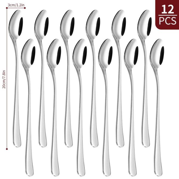 Vinsani 12pcs SSLong Hndle Latte Spns 1010049 - Image 3
