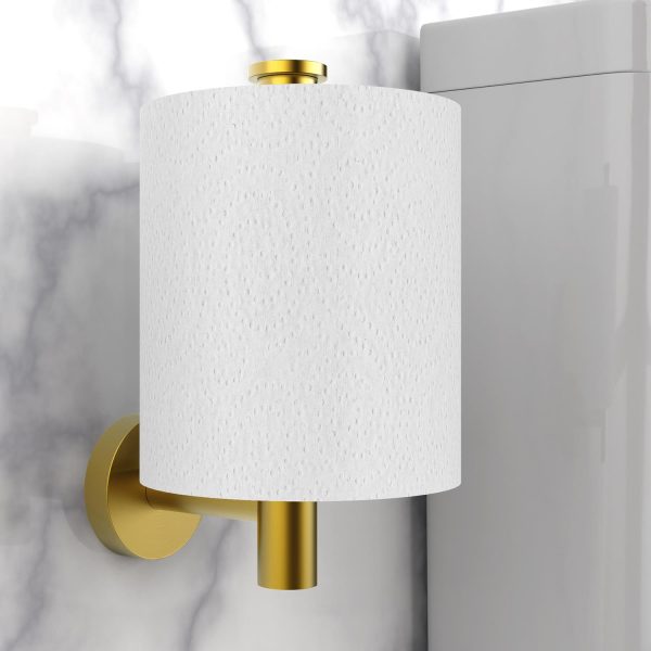 VINSANI 2pk TOILET ROLL DISPENSER BRUSH GOLDEN 1010077 - Image 7