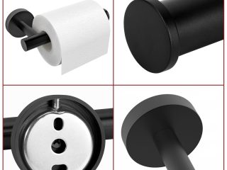 VINSANI 2pk TOILET ROLL DISPENSER BLACK 1010075