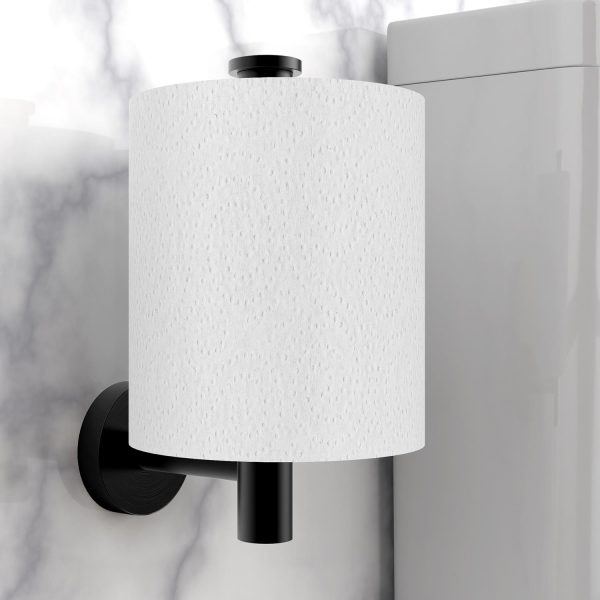 VINSANI 2pk TOILET ROLL DISPENSER BLACK 1010075 - Image 3