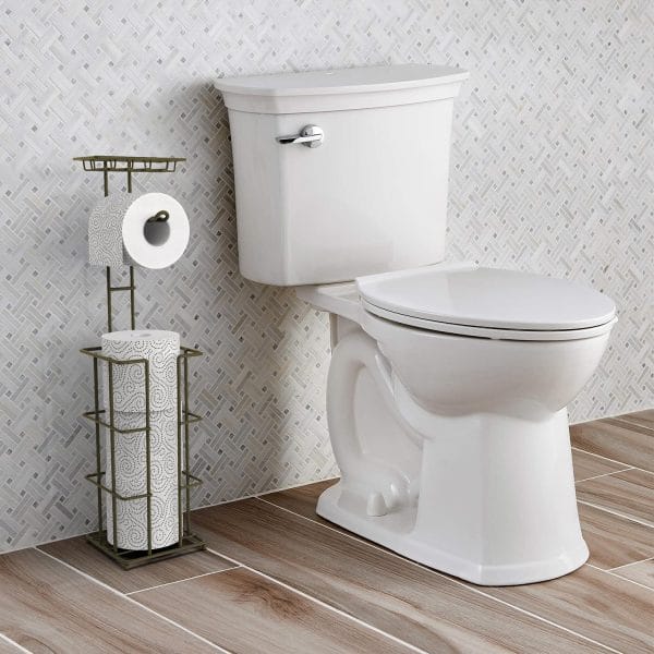 Vinsani Metal Toilet Roll Holder & Storage Bronze 1010104 - Image 2