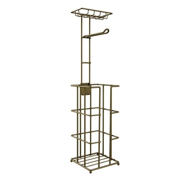Vinsani Metal Toilet Roll Holder & Storage Bronze 1010104 - Image 4