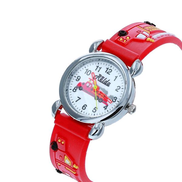 Relda Children's Analogue 3D Fire Engine Red Silicone Strap Boy's Watch REL48 - Image 2