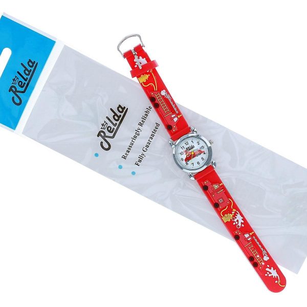 Relda Children's Analogue 3D Fire Engine Red Silicone Strap Boy's Watch REL48 - Image 4