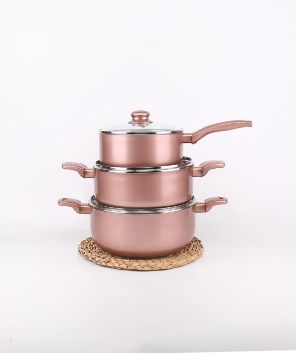 8pc Rose Gold Pan Set - Image 5