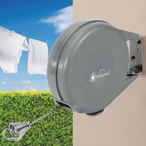 VINSANI 15M GREY WASHING LINE 1010250 - Image 2