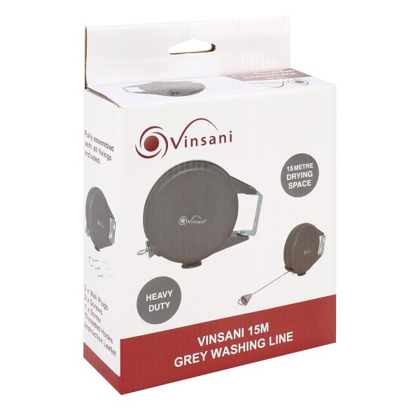VINSANI 15M GREY WASHING LINE 1010250 - Image 7