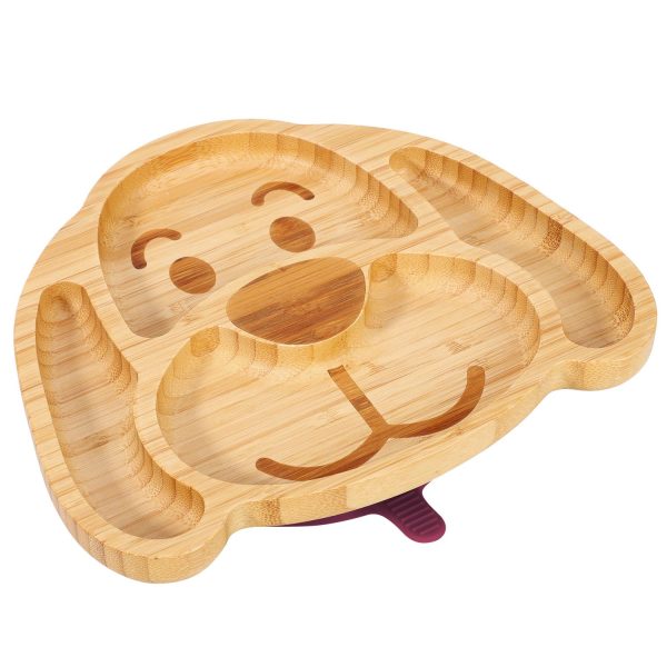 VINSANI BAMBOO DOG PLATE,BOWL & SPOON SET RED 1010224 - Image 2