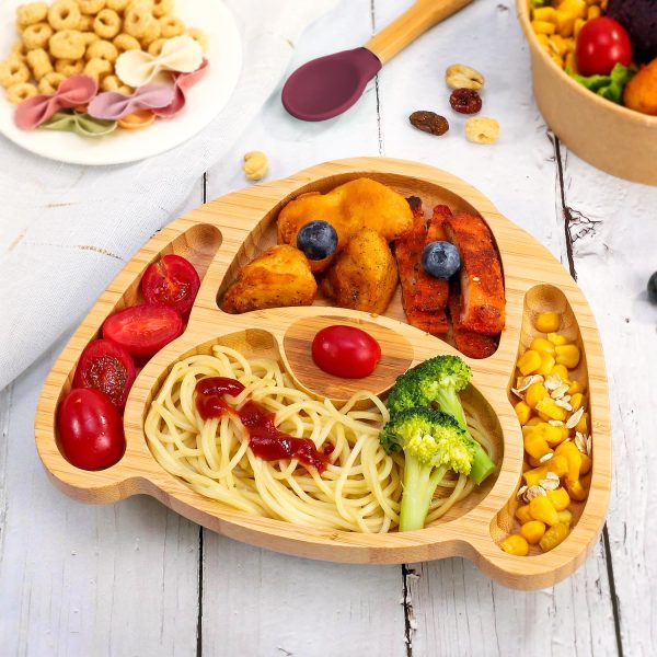 VINSANI BAMBOO DOG PLATE,BOWL & SPOON SET RED 1010224 - Image 6