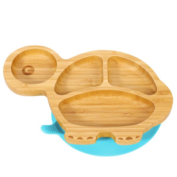 VINSANI BAMBOO TURTLE PLATE,BOWL & SPOON SET BLUE 1010229 - Image 2