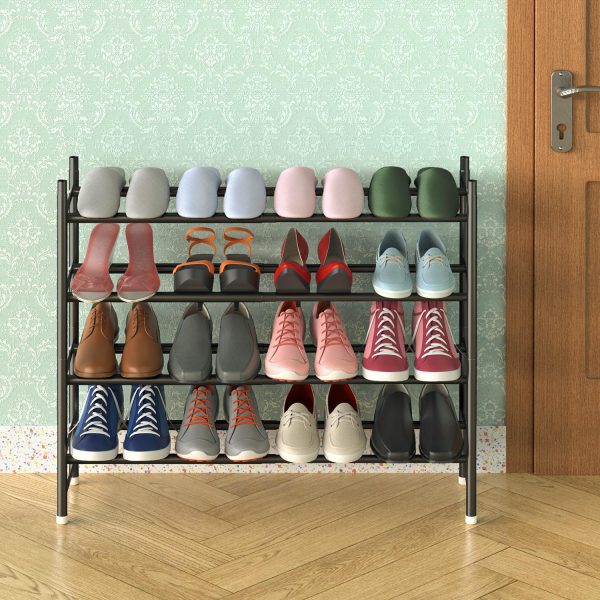 VINSANI SHOE RACK 4 TIER BLACK 1010275 - Image 6