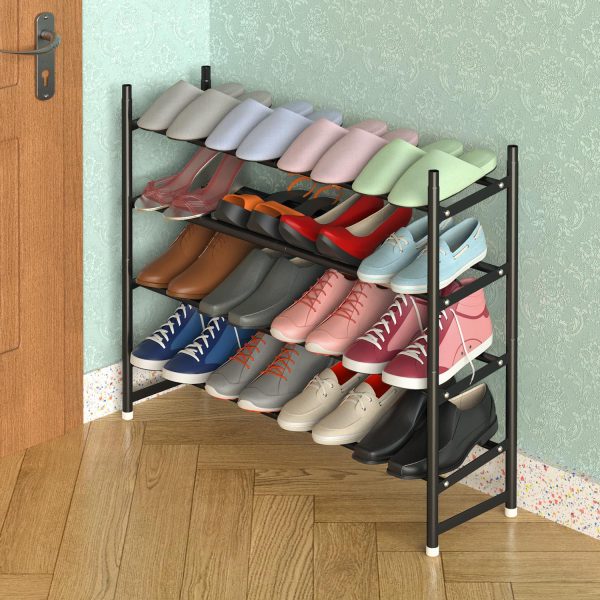 VINSANI SHOE RACK 4 TIER BLACK 1010275 - Image 3