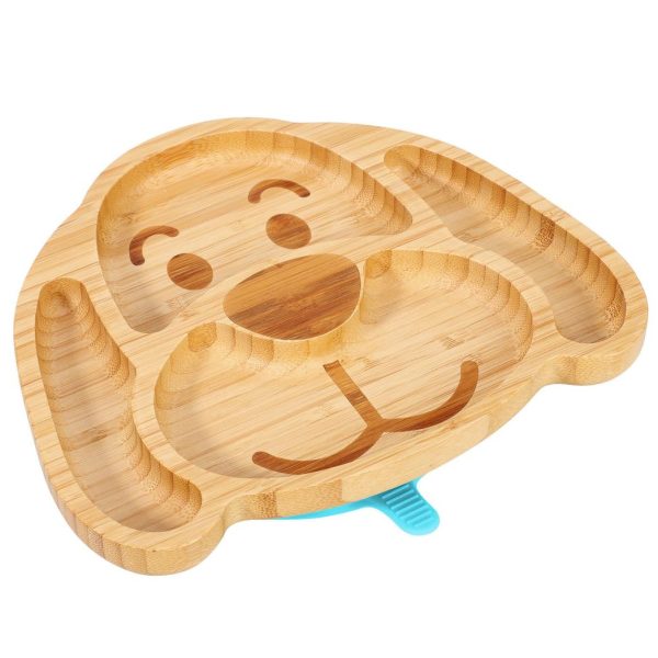 VINSANI BAMBOO DOG PLATE,BOWL & SPOON SET BLUE 1010223 - Image 3
