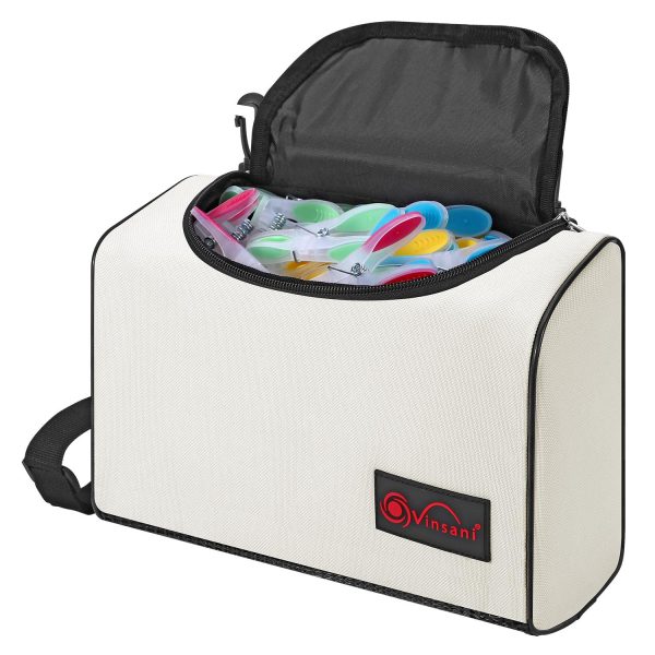 VINSANI ZIPPED PEG BAG CREAM WHITE 1010261