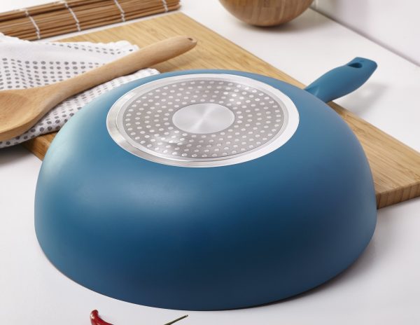 Cermalon Non Stick Wok Teal Blue - Image 4