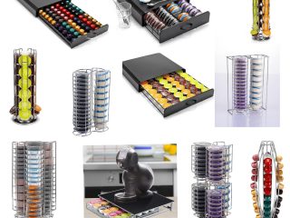 Vinsani Rotating Coffee Capsule Pod Stackable Holder Tower Rack Storage Stand