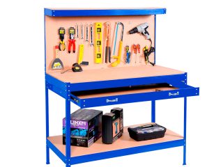 Workbench Heavy-Duty Steel Pegboard Drawer - Blue DPD