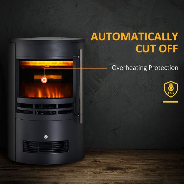 Electric Fireplace Heater 900W/1800W-Black - Image 6