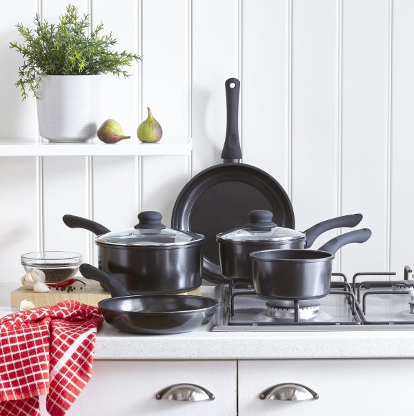 Cermalon 5 Piece Black Carbon Steel Cookware Set - Image 2